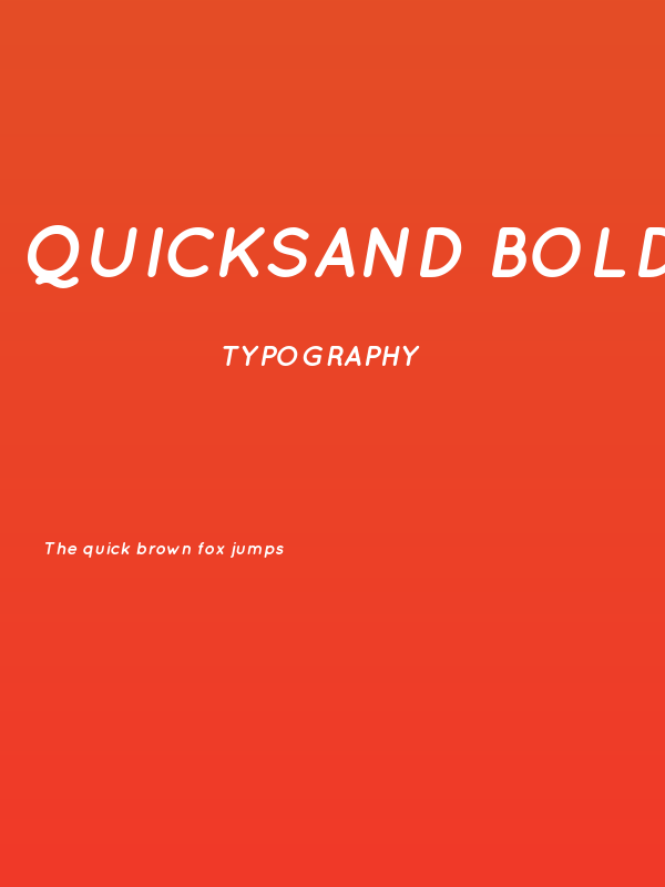 Quicksand Bold Italic Poster