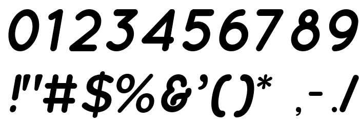 Quicksand Bold Oblique Regular Font OTHER CHARS