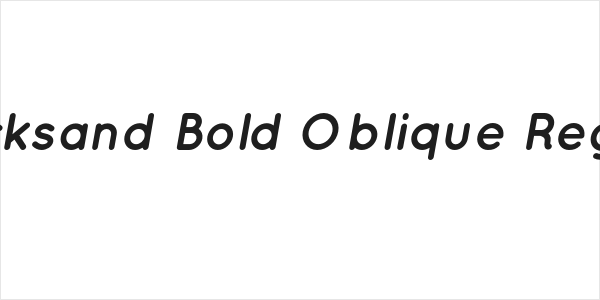 Quicksand Bold Oblique Regular Logo