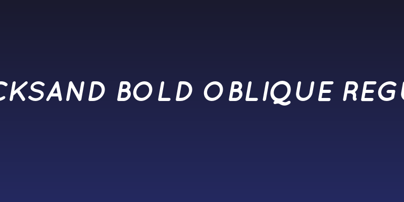 Quicksand Bold Oblique Regular Social Header