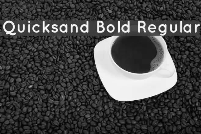 Quicksand Bold Regular Font examples