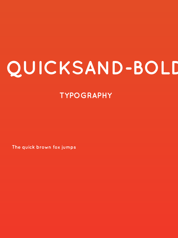 Quicksand-Bold Poster