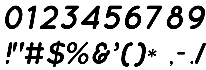 Quicksand-BoldItalic Font OTHER CHARS