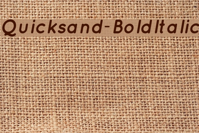 Quicksand-BoldItalic Font examples