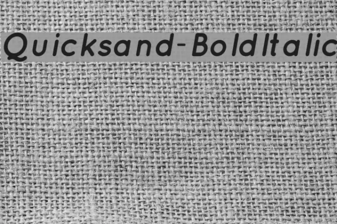 Quicksand-BoldItalic examples