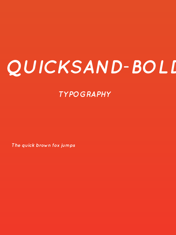 Quicksand-BoldItalic Poster