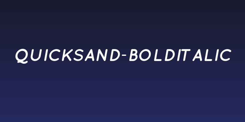 Quicksand-BoldItalic Social Header
