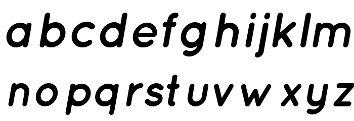 Quicksand-BoldItalic Font LOWERCASE