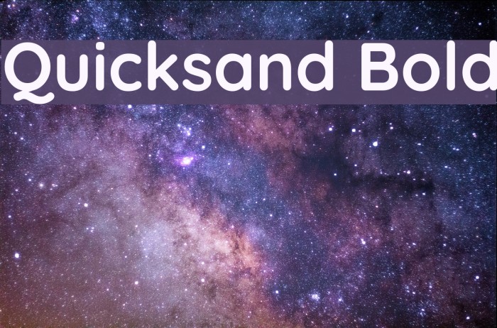 Quicksand Bold Font