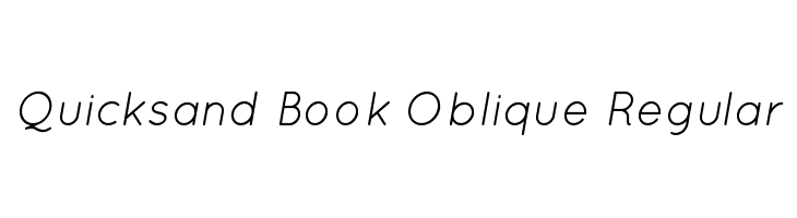 Quicksand Book Oblique Regular Font