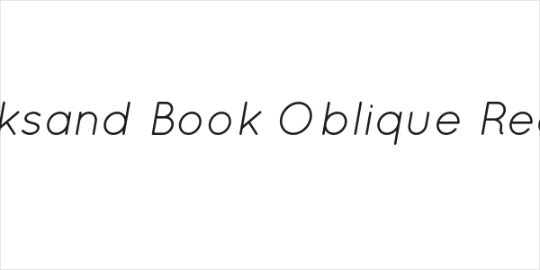 Quicksand Book Oblique Regular Logo