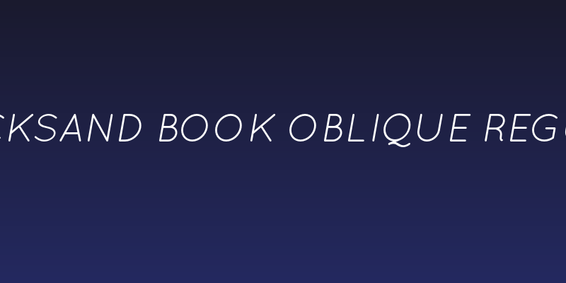 Quicksand Book Oblique Regular Social Header