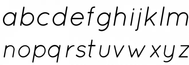 Quicksand Book Oblique Regular Schriftart Kleinbuchstaben