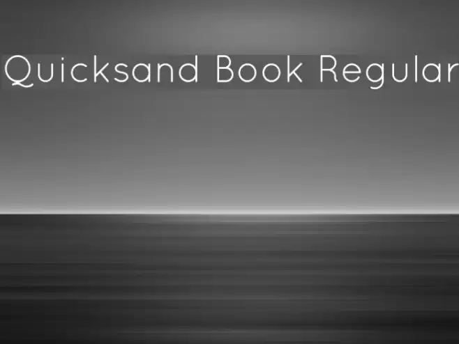 Quicksand Book Regular Font examples