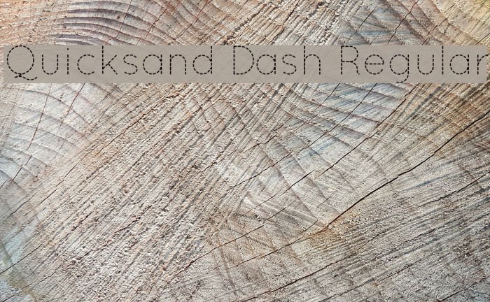 Quicksand Dash Regular Fonte examples