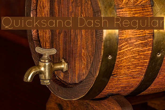 Quicksand Dash Regular Fonte examples