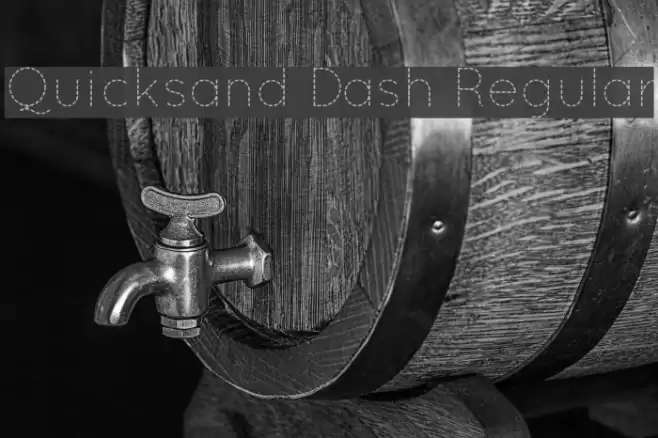 Quicksand Dash Regular Fonte examples