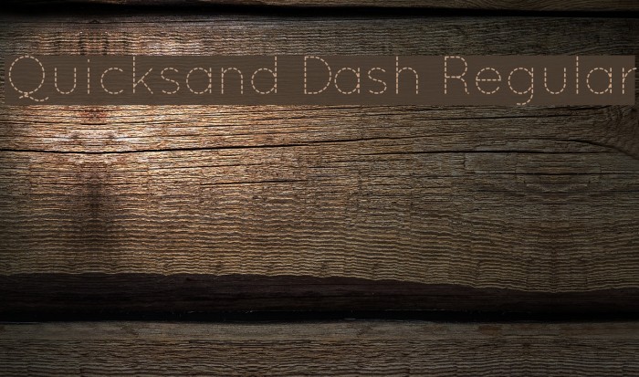 Quicksand Dash Regular Fonte examples