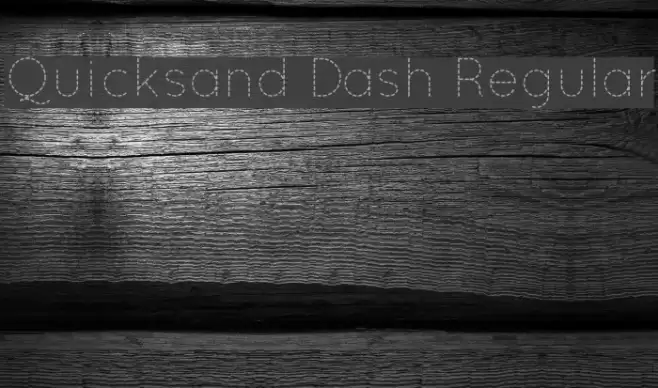 Quicksand Dash Regular Fonte examples