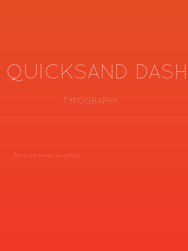 Quicksand Dash Regular Poster