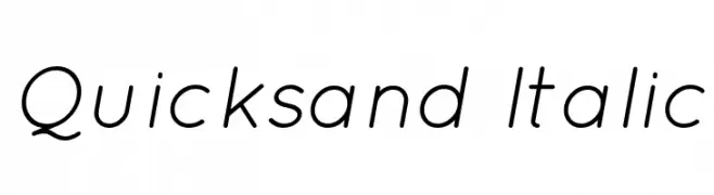 Quicksand Italic 