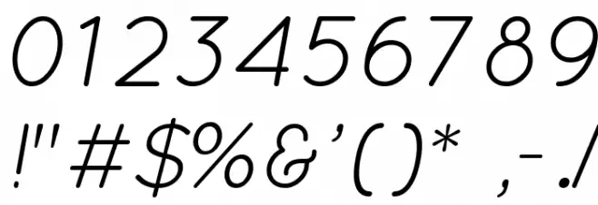 Quicksand Italic Font OTHER CHARS