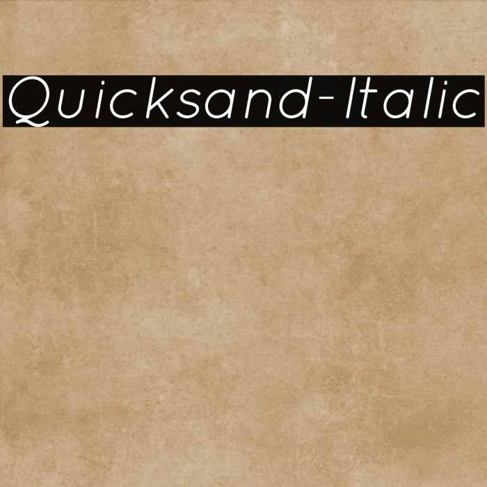 Quicksand-Italic Example 2