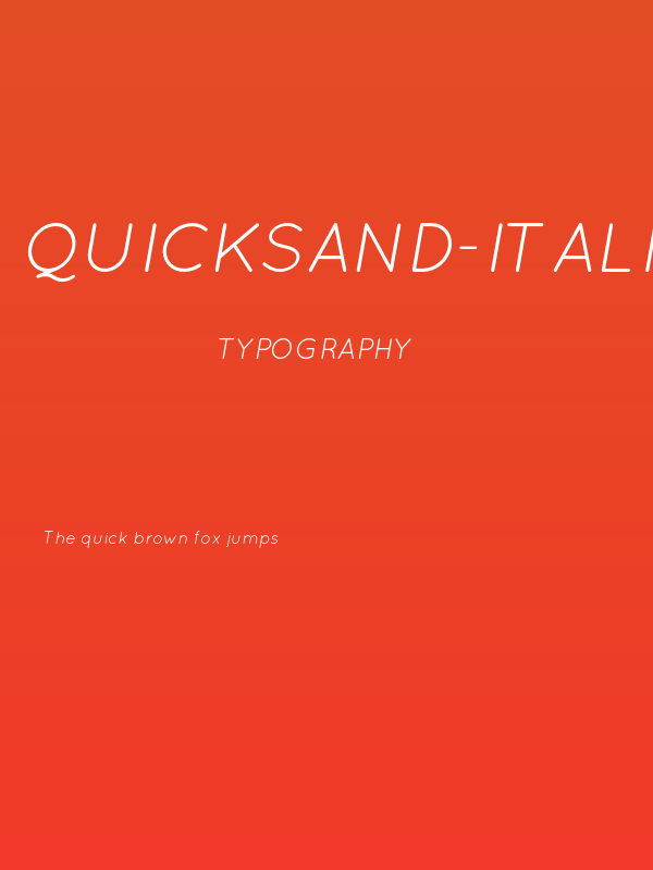 Quicksand-Italic Poster
