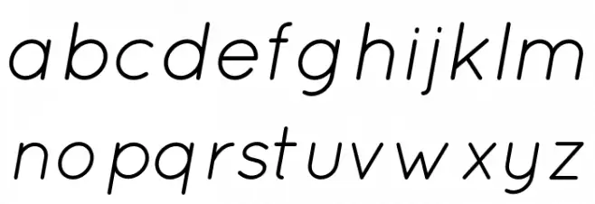 Quicksand-Italic フォント 小文字