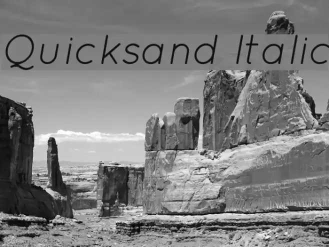 Quicksand Italic Font examples