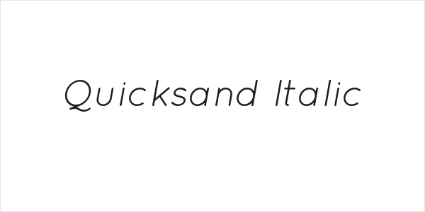 Quicksand Italic Logo
