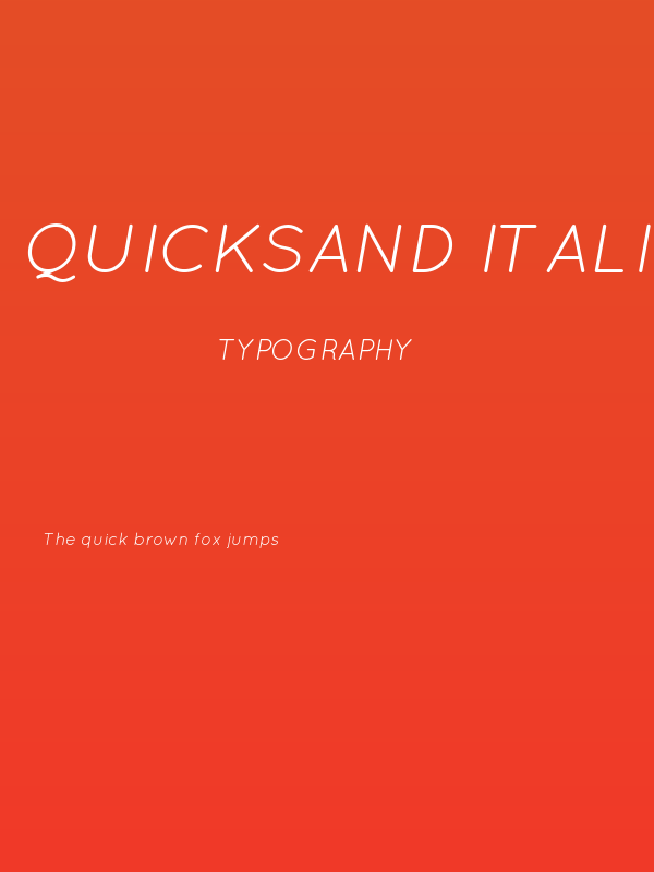 Quicksand Italic Poster