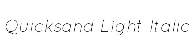 Quicksand Light Italic Font