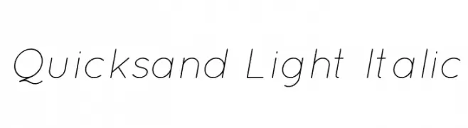 Quicksand Light Italic 