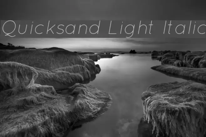 Quicksand Light Italic  examples