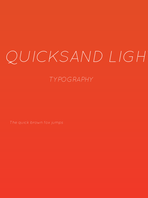 Quicksand Light Italic Poster