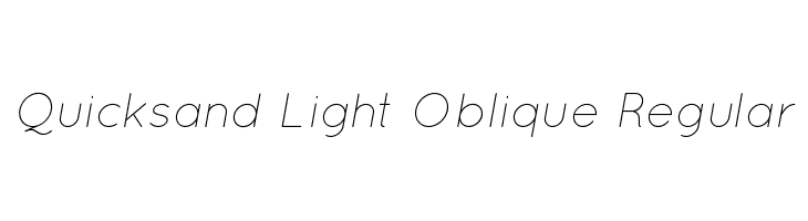 Quicksand Light Oblique Regular Font