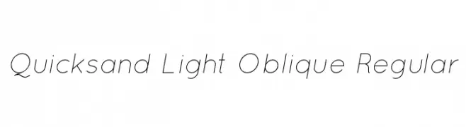 Quicksand Light Oblique Regular 
