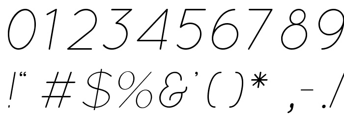 Quicksand Light Oblique Regular Font OTHER CHARS