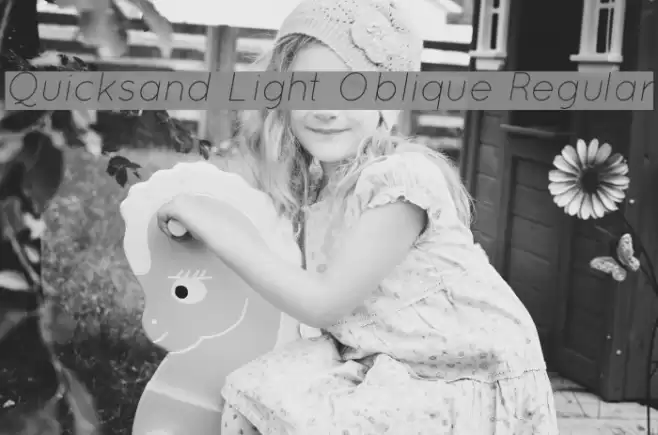 Quicksand Light Oblique Regular  examples
