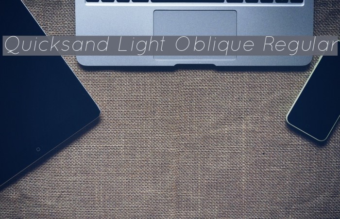 Quicksand Light Oblique Regular Font examples