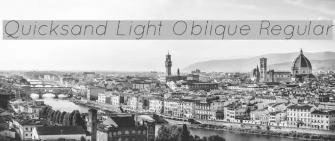 Quicksand Light Oblique Regular  examples