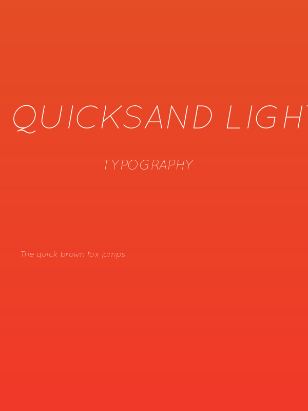 Quicksand Light Oblique Regular Poster