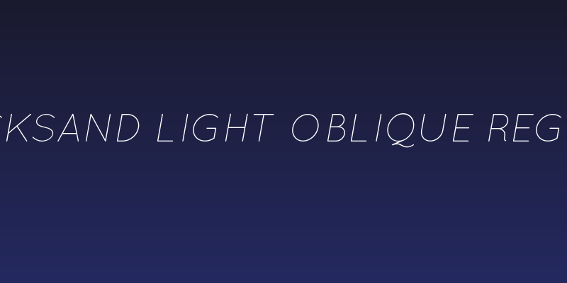 Quicksand Light Oblique Regular Social Header