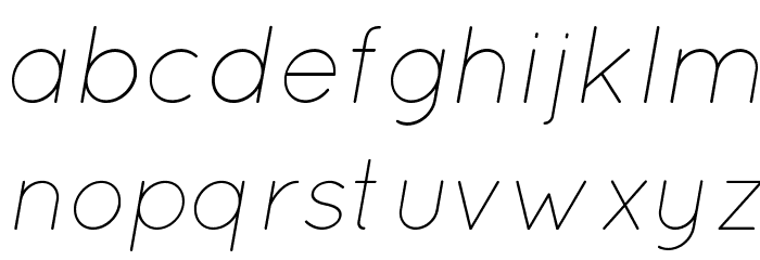 Quicksand Light Oblique Regular Font LOWERCASE