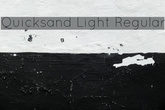 Quicksand Light Regular Font examples