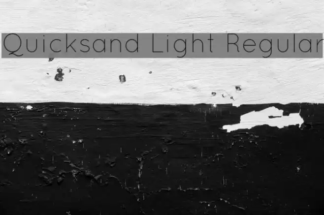 Quicksand Light Regular Fonte examples