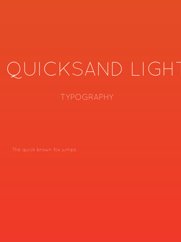 Quicksand Light Regular Poster