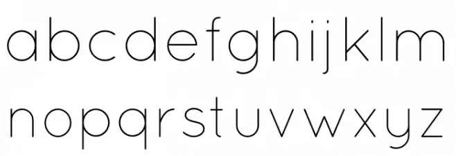 Quicksand-Light 字体 小写
