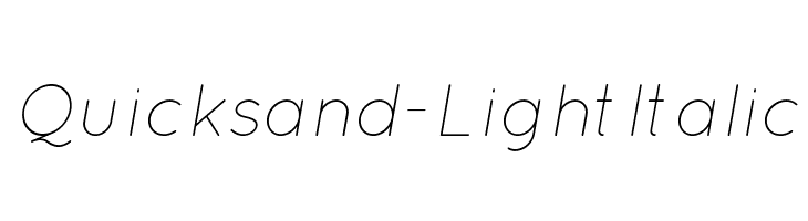 Quicksand-LightItalic Font